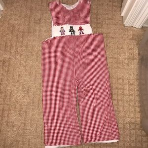 Red and white gingham longall